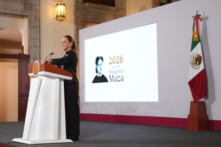 Claudia Sheinbaum en conferencia de prensa. Presidencia de la República.