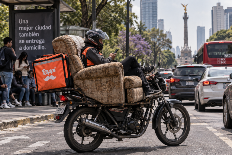 Lugares de descanso para trabajadores de aplicaciones