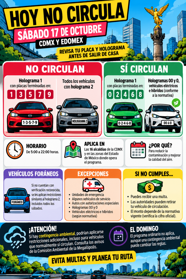 Hoy no circula sabatino 17 de octubre ---- La Cabeza De Ratón