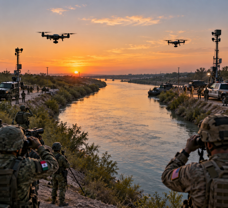 La frontera con militares