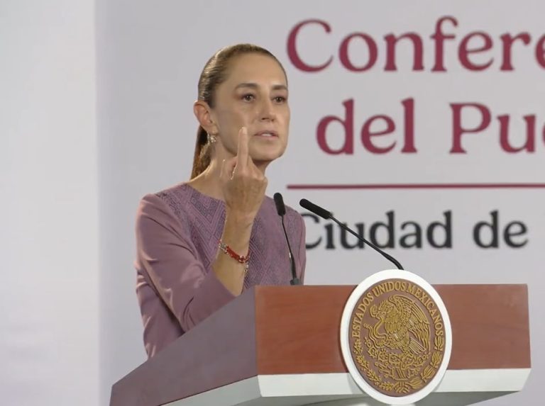 Cuestionan a Sheinbaum sobre financiamiento en su campaña.